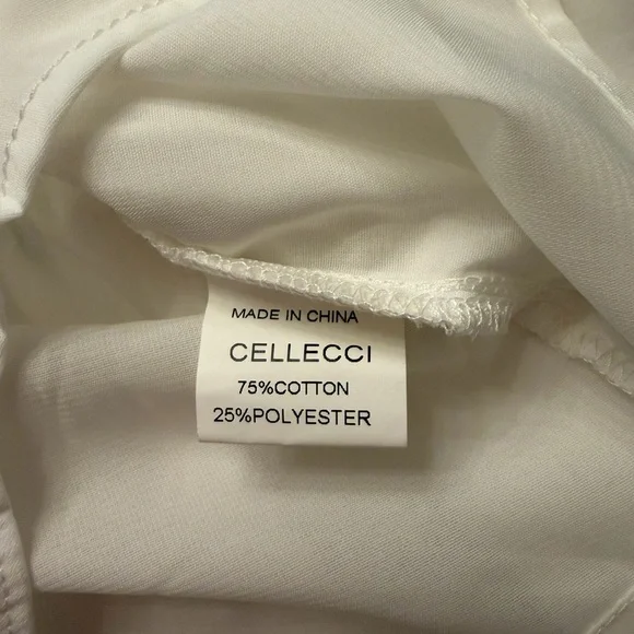 NWOT - White Off-the-shoulder Romper with A Tiered Skirt Overlay. Size Small - Picture 6 of 7